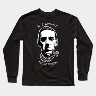 The Call of Cthulhu Of H. P. Lovecraft Background Black Long Sleeve T-Shirt